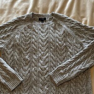 Banana Republic Men’s Gray Cable Knit Sweater